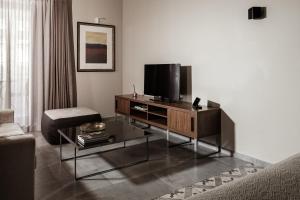 TV a/nebo společenská místnost v ubytování 1926 Le Parisot Boutique Suites