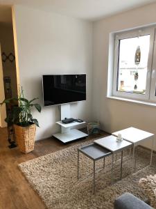 TV a/nebo společenská místnost v ubytování Angekommen + 23 fotografií
