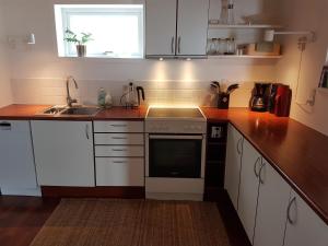 Kjøkken eller kjøkkenkrok på Stykkjastova - view and positioning