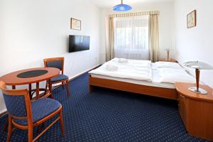 Una cama o camas en una habitación de Hotel Laguna Slapy