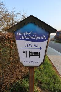 a sign for a gasoptumpumpulumulumulumulumulumulumulumulum at Zur Altmühlquelle in Windelsbach