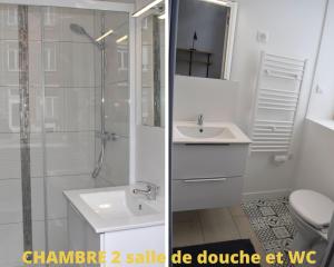 Koupelna v ubytování COLIVING TOUT CONFORT- LOOS LES LILLE-MAISON PARTAGEE-7 chambres-5 sdb-6WC-LOOS LES LILLE