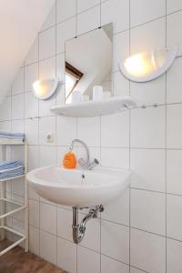 Koupelna v ubytování Ferienwohnungen im Haus Herrmann