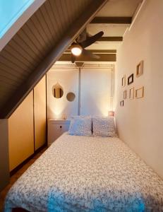 a bedroom with a large bed in a room at Under Roof in Clermont-Ferrand