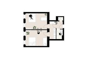 Plan piętra w obiekcie Modern 2Br Apartments - Full Kitchen - Schönbrunn Area - 15 Mins to City Center