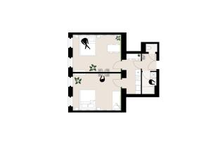 Plan piętra w obiekcie Modern 2Br Apartments - Full Kitchen - Schönbrunn Area - 15 Mins to City Center