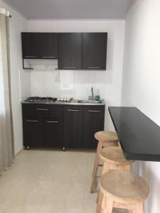Kuchyň nebo kuchyňský kout v ubytování Cabaña Bellavista con Jacuzzi privado