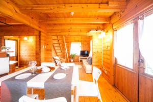 Televiisor ja/või meelelahutuskeskus majutusasutuses Awaji Seaside Log house in Goshiki 1