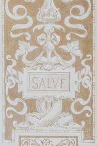 a drawing of a sale sign on a paper at Villino Tarlarini in Laveno-Mombello