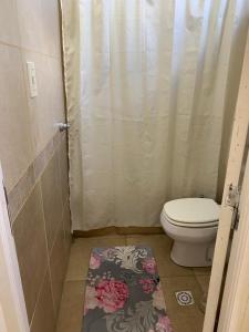 ein kleines Bad mit WC und Teppich in der Unterkunft Multiespacio Turismo-Trabajo Av Entre Ríos in Salta + 20 Fotos