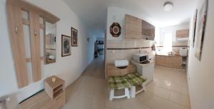 Kuchyň nebo kuchyňský kout v ubytování Apartman Šarm Srebrno jezero
