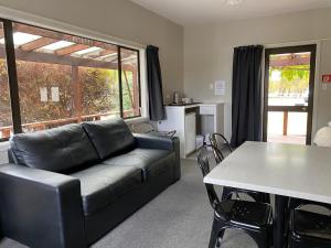 A seating area at Twizel Holiday Park