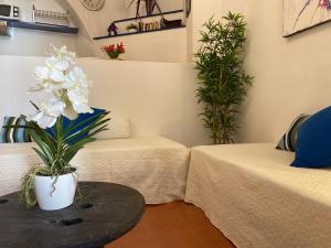 Postel nebo postele na pokoji v ubytování La Verde di Vernazza - Art Studio - AC&WiFi - Vernazzarentals