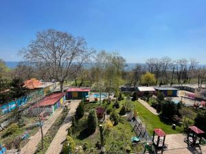 an aerial view of a park with buildings and trees at Apartment on Chernomorskaya 2a in Odesa