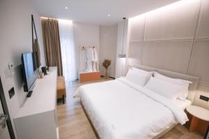 TV a/nebo společenská místnost v ubytování Boulevard Boutique Aparthotel
