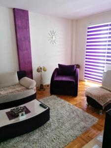 Apartman Aleksandar tesisinde bir oturma alanı