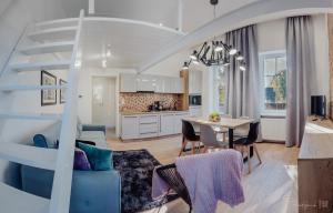 Η κουζίνα ή μικρή κουζίνα στο Apartament LUX Cieplice +5 φωτογραφίες