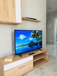 Μια τηλεόραση ή/και κέντρο ψυχαγωγίας στο Valamar Garden Apartment Hamallaj Durres