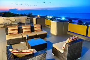 A seating area at Hotel Mimosa