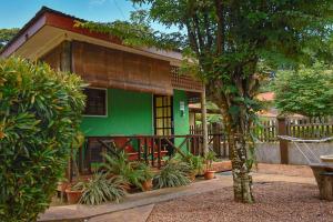 a green house with plants in front of it at Fern Lodge Self Catering in La Digue