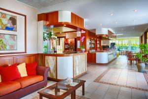 A seating area at Hotel Mimosa