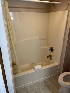 a bathroom with a tub and a toilet at Smoky View Inn in Pigeon Forge