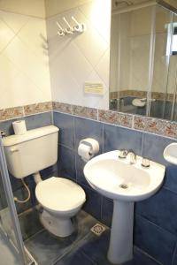 een badkamer met een toilet en een wastafel bij Condor De Los Andes in El Chalten