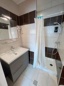 Koupelna v ubytování Hotel Le Ronchamp