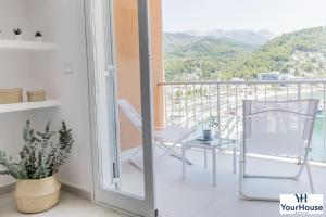 Ein allgemeiner Bergblick oder ein Berglick von der Ferienwohnung aus