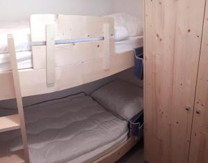 a couple of bunk beds in a room at JOHANNES Seeblick Appartement im Haus Hänsel Gretel direkt am Ossiachersee in Stiegl