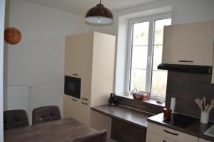 Kuchyň nebo kuchyňský kout v ubytování Apartmán LESIA