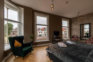 Posezení v ubytování Stadslogement Hoogend