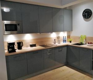 Kuchyňa alebo kuchynka v ubytovaní Apartament nad morzem KOŁO BRZEGU
