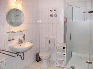 グロヴェにあるApartment Glowe - GLW657 by Interhomeのバスルーム(トイレ、洗面台、シャワー付)