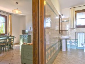 a bathroom with a shower and a sink in a room at Apartment Le Macine-2 by Interhome in Cecina