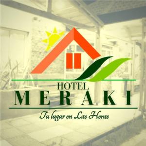 een bord voor een hotel in Mexico in een kamer bij Meraki Las Heras in Las Heras