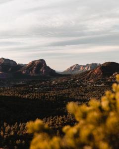 a view of a valley with mountains in the background at Star Motel in Sedona