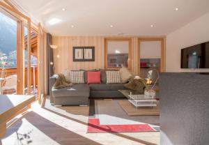 Χώρος καθιστικού στο Chalet Belmont