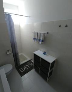 Koupelna v ubytování Apartmani Valuna