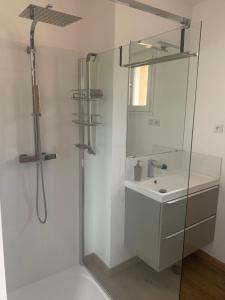 Ένα μπάνιο στο Le Patio, chambres d hôtes pour adultes en Camargue, possibilité de naturisme à la piscine, +54 φωτογραφίες