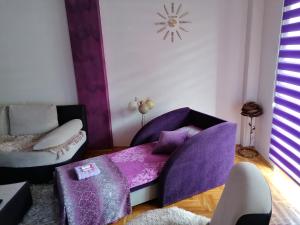 Apartman Aleksandar tesisinde bir odada yatak veya yataklar
