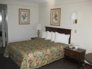Un pat sau paturi într-o cameră la Sunrise Inn