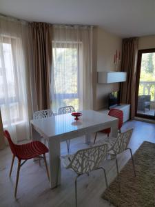 A seating area at By the Waves luxury beach apartment