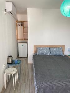 Postel nebo postele na pokoji v ubytování Nayana Vama Veche