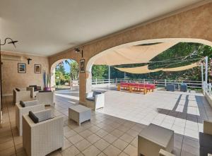 A balcony or terrace at Villa Morenanoemi - private pool