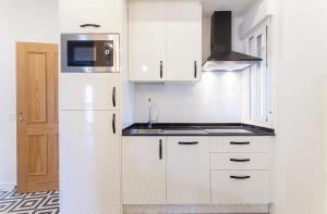 A kitchen or kitchenette at Rio Plaza en Madrid