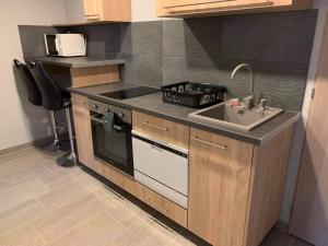 Kuchyň nebo kuchyňský kout v ubytování Beregi Apartman + 18 fotografií