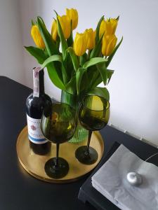 Nápoje v ubytovaní Apartament w centrum 3