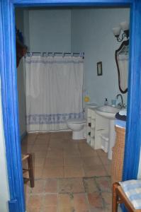 a bathroom with a toilet and a sink at RCP El Racó in Pacs del Penedes