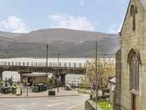 a view of a bridge over a body of water at Rose Suite in Barmouth